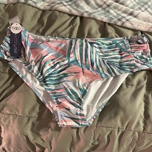 Colorful Palm Print Bikini Bottom